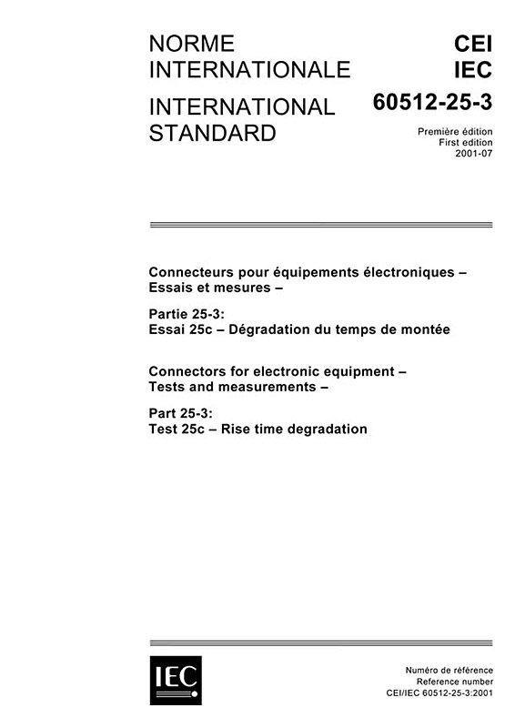 Cover IEC 60512-25-3:2001
